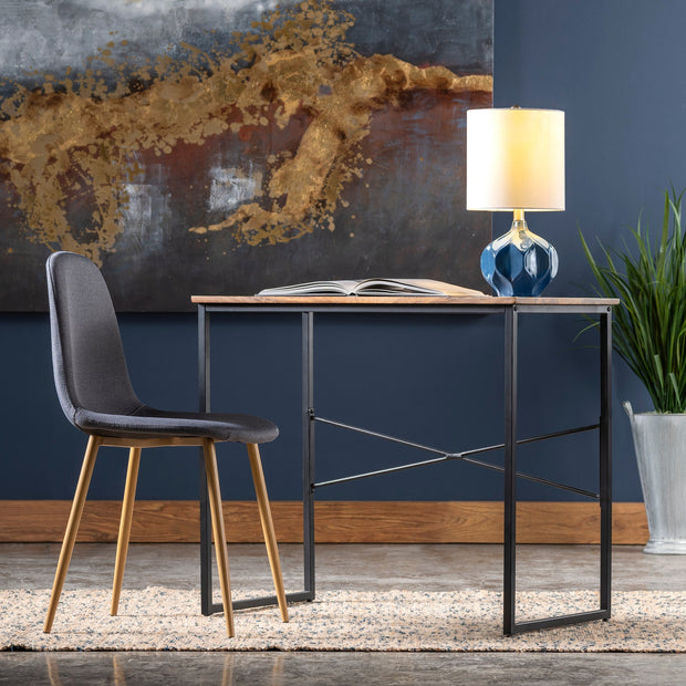 Crestview Collection Erik Solid Mango And Iron Brown Writing Desk