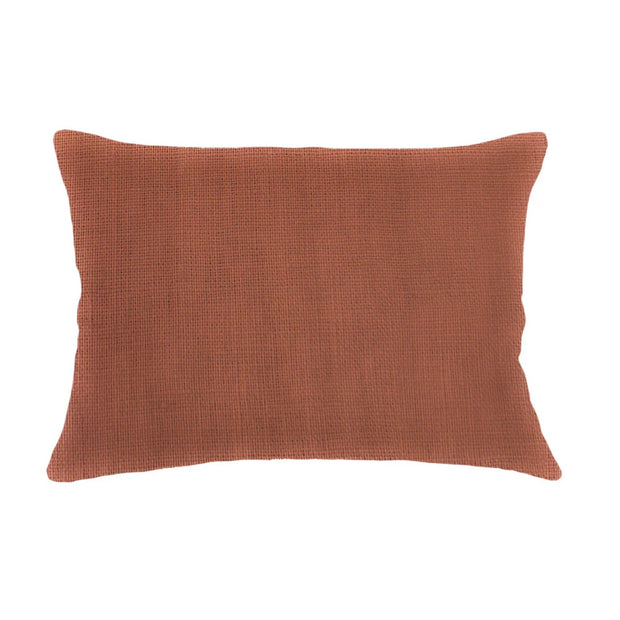 Anaya Home So Soft Linen Rustic Orange Lumbar Pillow 14x20 With Down Insert