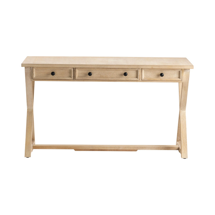 Crestview Collection Brentwood Acacia White Wood Finish Desk