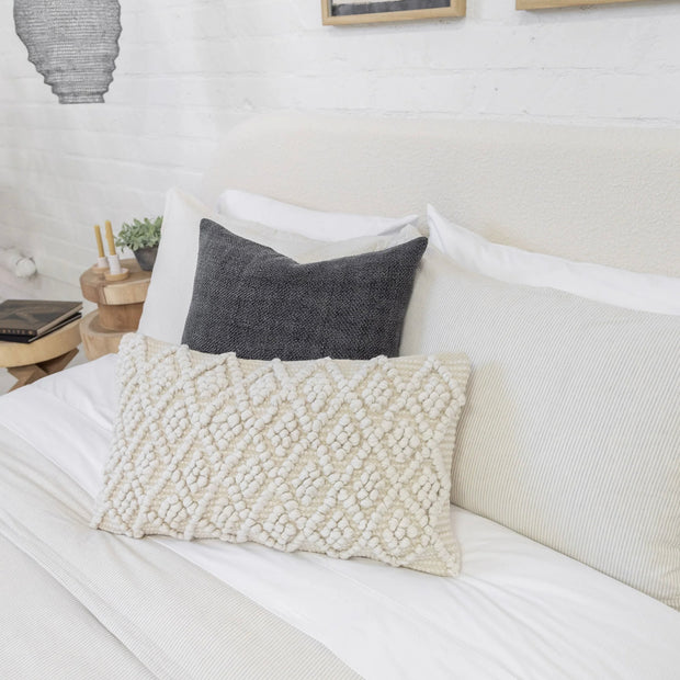 Pom Pom at Home Coco Hand Woven Pillow with Insert  ~ 14 x 24