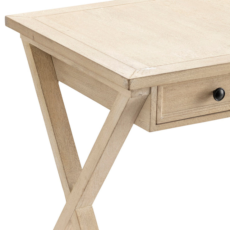 Crestview Collection Brentwood Acacia White Wood Finish Desk