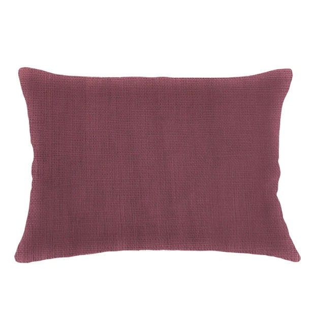Anaya Home So Soft Linen Maroon Lumbar Pillow 14x20 With Down Insert
