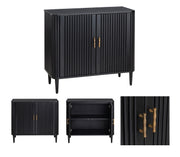 Crestview Collection Camden Black Two Door Cabinet