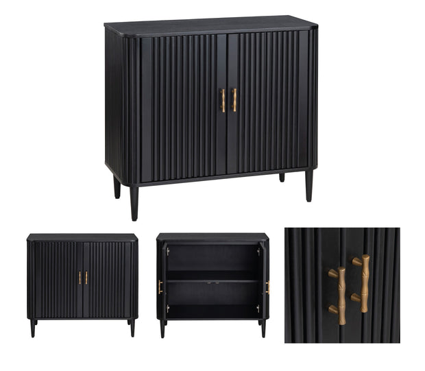 Crestview Collection Camden Black Two Door Cabinet