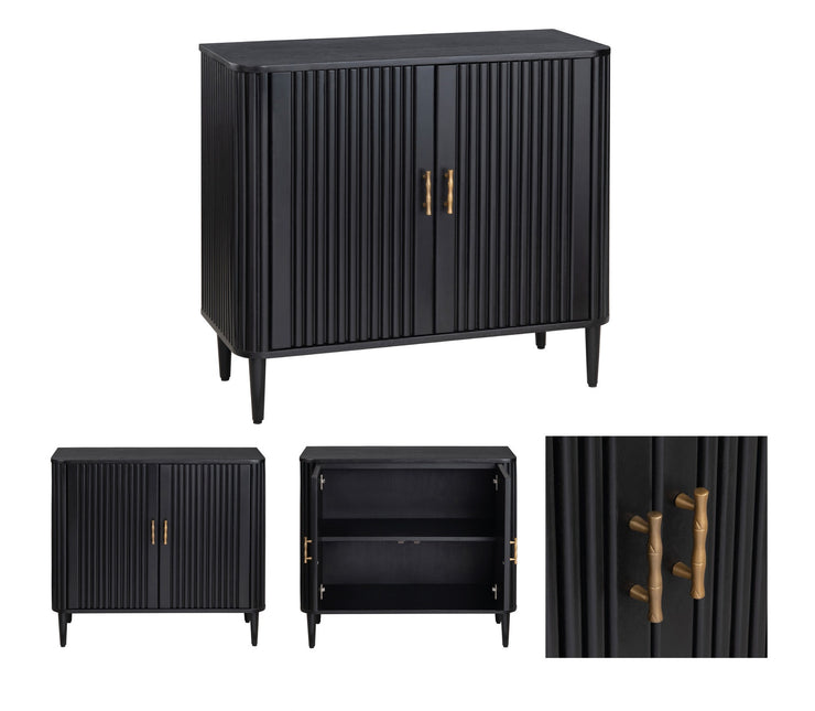 Crestview Collection Camden Black Two Door Cabinet