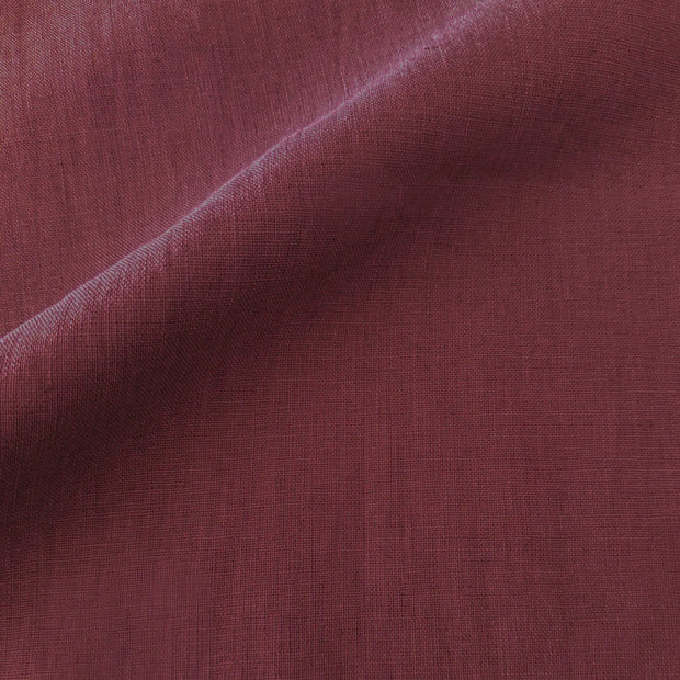 Anaya Home So Soft Linen Maroon Lumbar Pillow 14x20 With Down Insert