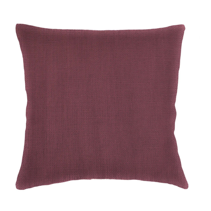 Anaya Home So Soft Linen Maroon Pillow 20x20 With Down Insert