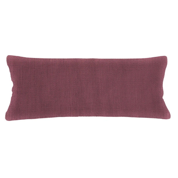 Anaya Home So Soft Linen Maroon Lumbar Pillow 14x40 With Down Insert