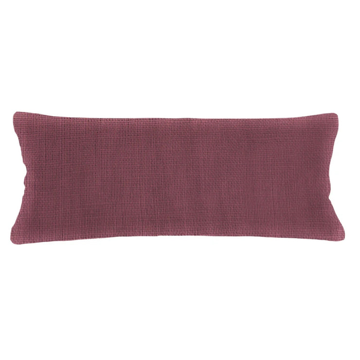 Anaya Home So Soft Linen Maroon Lumbar Pillow 14x40 With Down Insert