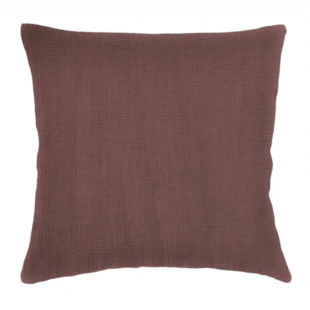 Anaya Home So Soft Linen Chestnut Brown Pillow 20x20 With Down Insert