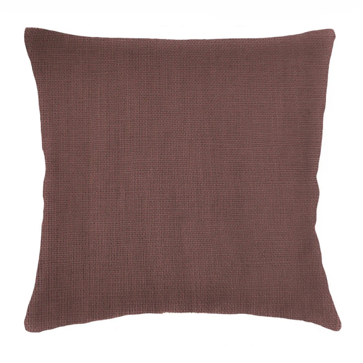 Anaya Home So Soft Linen Chestnut Brown Pillow 20x20 With Down Insert