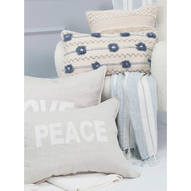 Pom Pom at Home Izzy Hand Woven Pillow with Insert  ~ 14 x 24