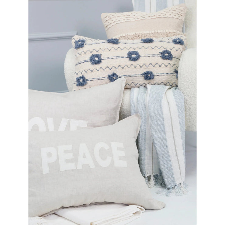 Pom Pom at Home Izzy Hand Woven Pillow with Insert  ~ 14 x 24
