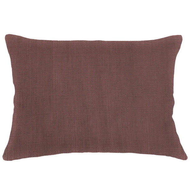 Anaya Home So Soft Linen Chestnut Brown Lumbar Pillow 14x20 With Down Insert