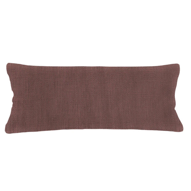 Anaya Home So Soft Linen Chestnut Brown Lumbar Pillow 14x40 With Down Insert