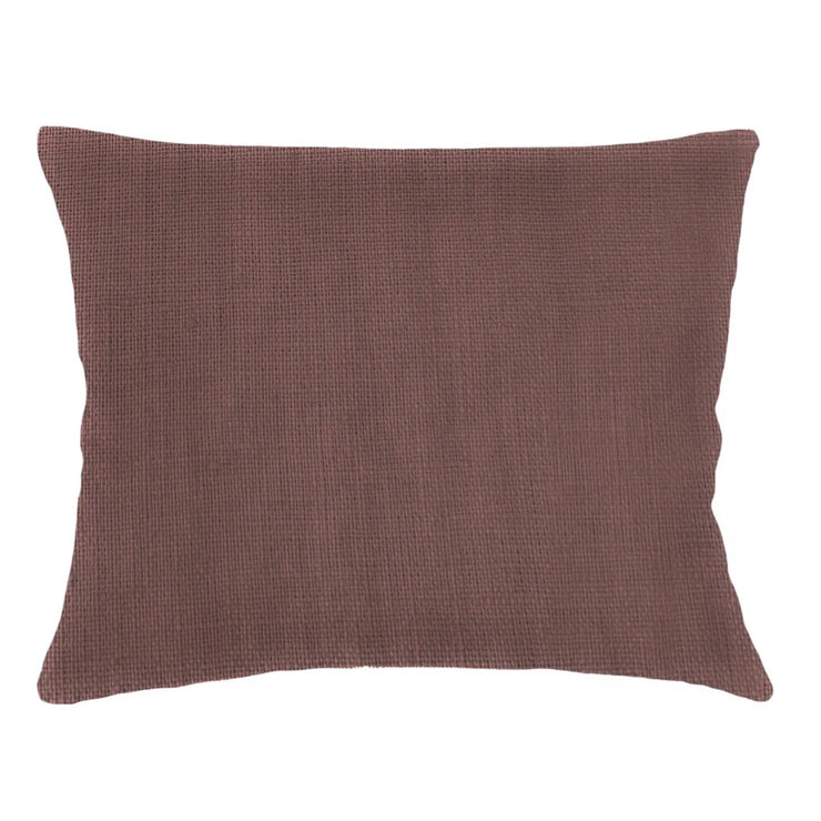 Anaya Home So Soft Linen Chestnut Brown Dutch Euro Pillow 28x36 With Down Insert