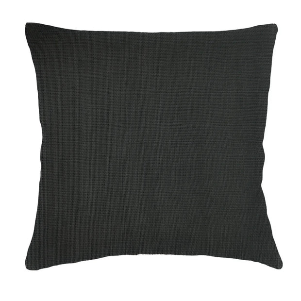Anaya Home So Soft Linen Black Pillow 20x20 With Down Insert