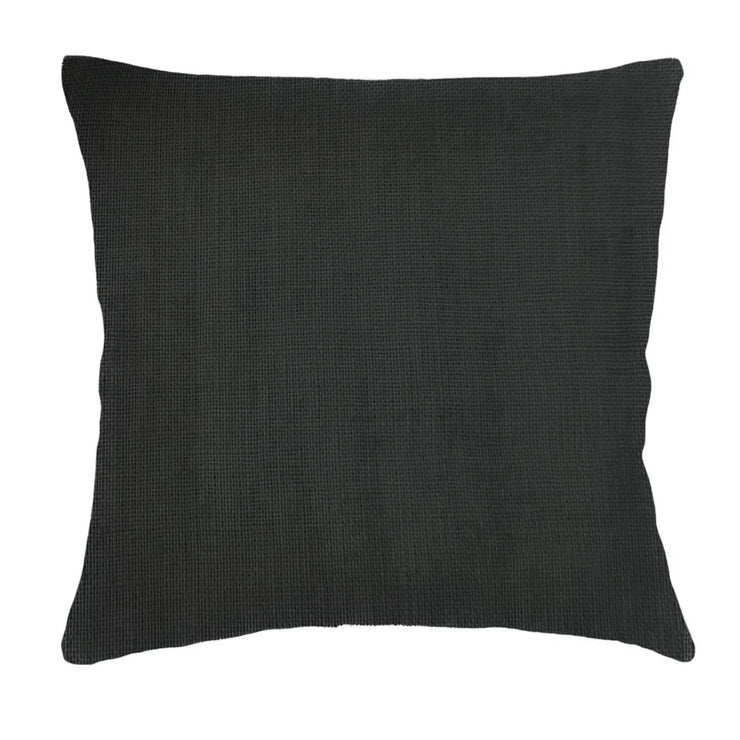 Anaya Home So Soft Linen Black Pillow 20x20 With Down Insert