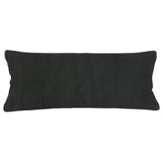 Anaya Home So Soft Linen Black Lumbar Pillow 14x40 With Down Insert