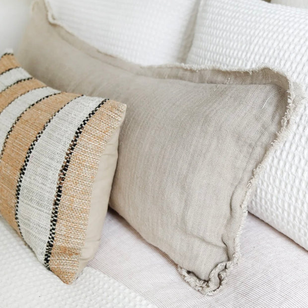 Pom Pom at Home Laurel Pale Olive Stonewashed Linen Pillow with Insert  ~ 14 x 40