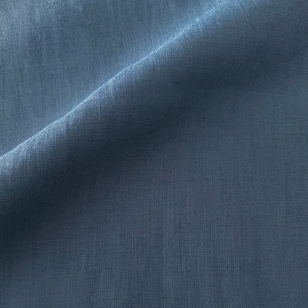Anaya Home So Soft Linen Marine Blue Lumbar Pillow 14x40 With Down Insert
