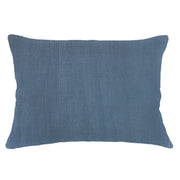 Anaya Home So Soft Linen Marine Blue Lumbar Pillow 14x20 With Down Insert