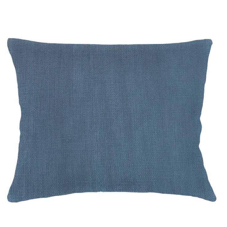 Anaya Home So Soft Linen Marine Blue Dutch Euro Pillow 28x36 With Down Insert