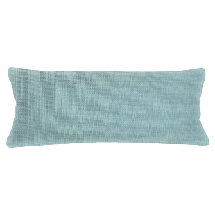 Anaya Home So Soft Linen Mist Blue Lumbar Pillow 14x40 With Down Insert