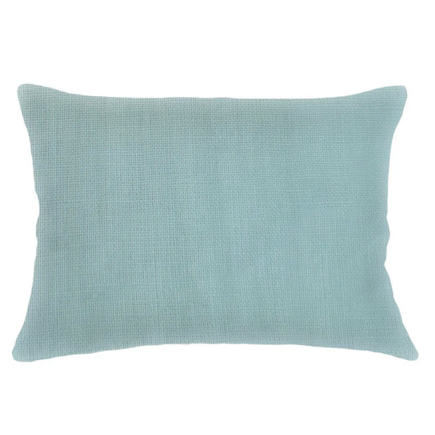 Anaya Home So Soft Linen Mist Blue Lumbar Pillow 14x20 With Down Insert