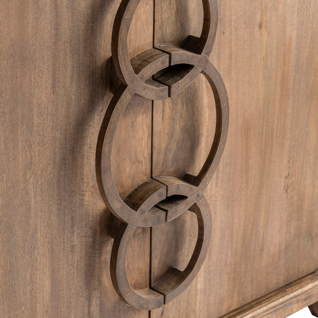 Crestview Collection Bengal Manor 3 Ring Cabinet