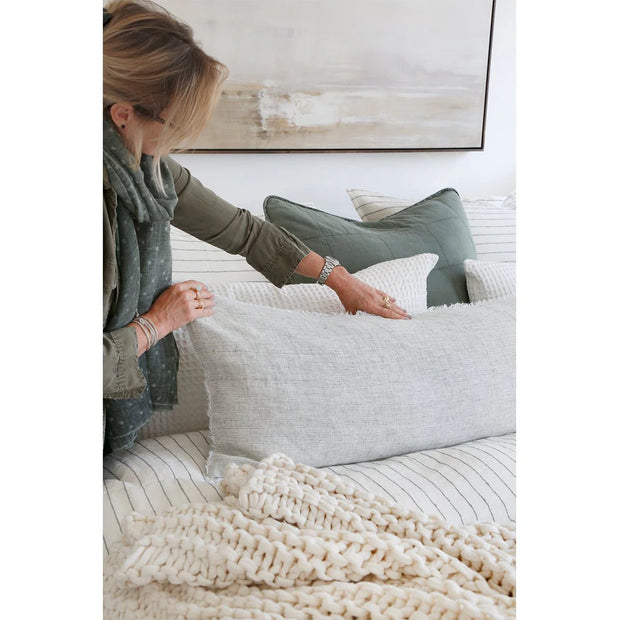 Pom Pom at Home Logan Linen Body Pillow with Insert ~ 18 x 60 ~ Available in 4 Colors