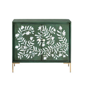 Crestview Collection Flourish Green 2- Door Cabinet