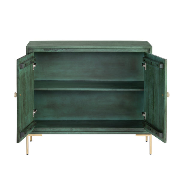 Crestview Collection Flourish Green 2- Door Cabinet