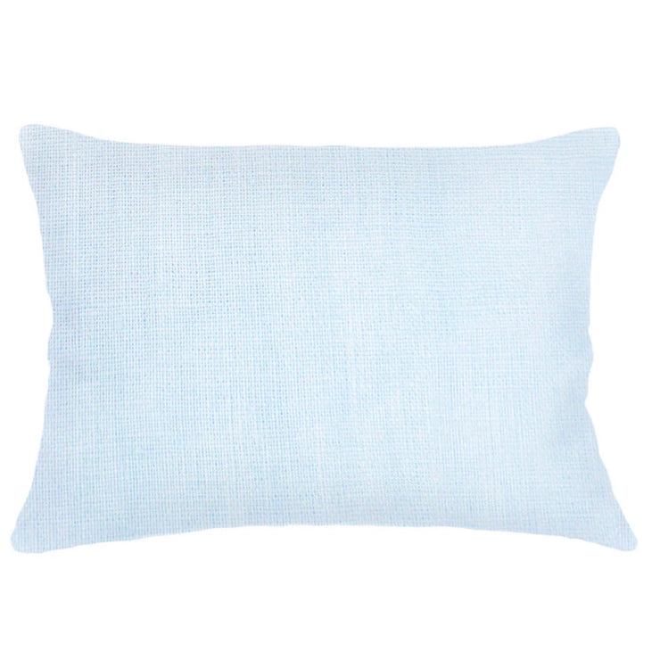 Anaya Home So Soft Linen Sky Blue Lumbar Pillow 14x20 With Down Insert