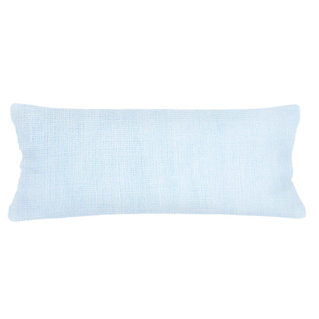 Anaya Home So Soft Linen Sky Blue Lumbar Pillow 14x40 With Down Insert