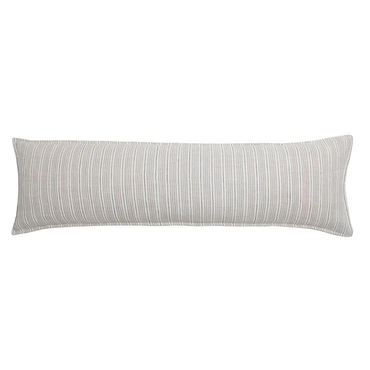 Pom Pom at Home Newport Striped Linen Body Pillow with Insert ~ 18 x 60