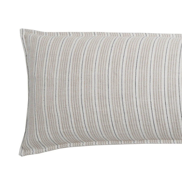 Pom Pom at Home Newport Striped Linen Body Pillow with Insert ~ 18 x 60