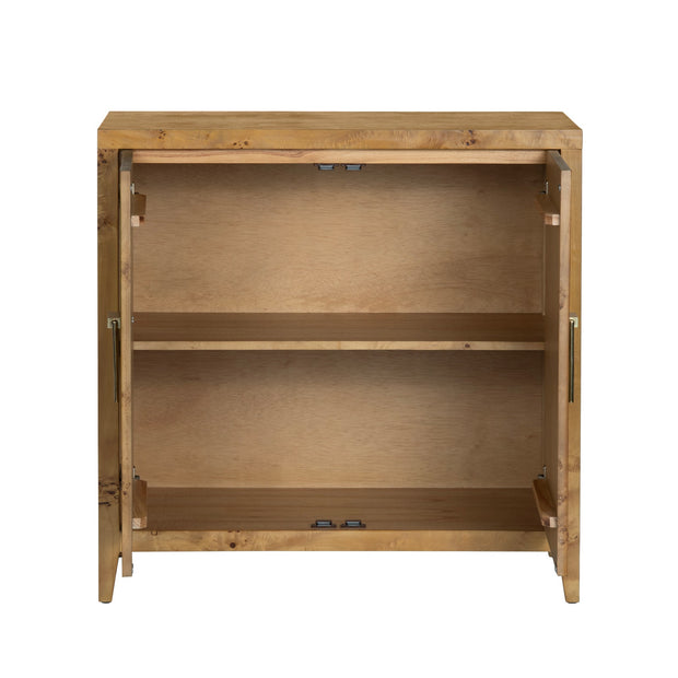 Crestview Collection Richmond Burl Wood 2- Door Cabinet