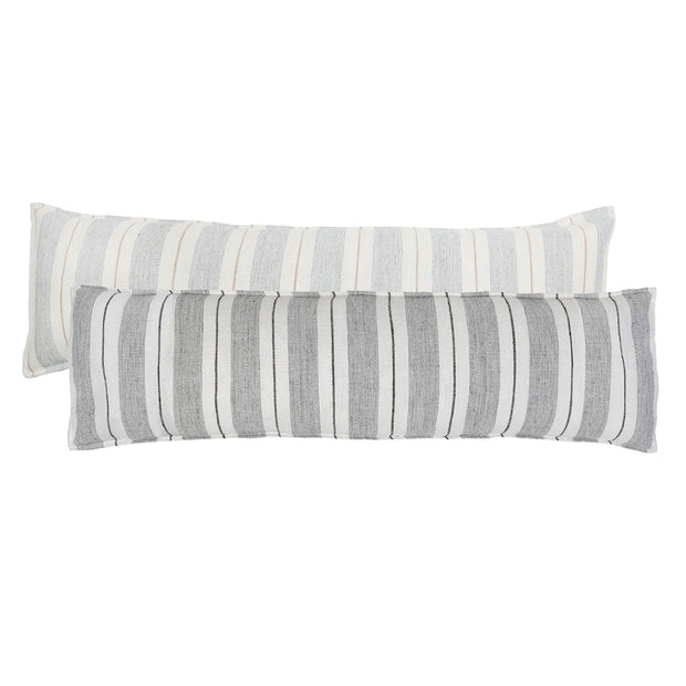 Pom Pom at Home Laguna Striped Linen Body Pillow with Insert ~ 18 x 60 ~ Available in 2 Colors