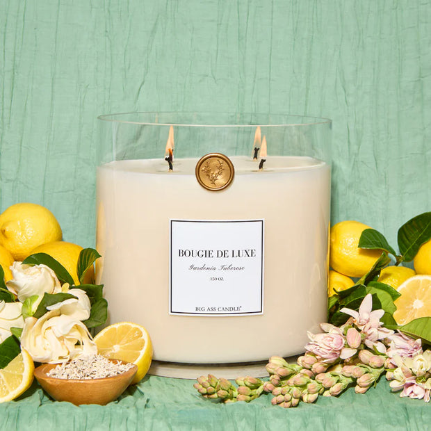 Big Ass Luxuries Gardenia Tuberose Baby Big Ass Candle ~ 150 oz. 300-500 Hours Burn Time