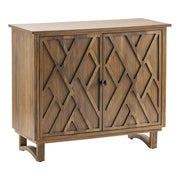 Crestview Collection Chippendale Brown Acacia Cabinet