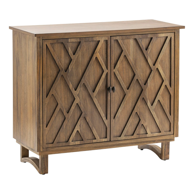 Crestview Collection Chippendale Brown Acacia Cabinet
