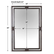 Casa Bella Living Dual Iron Framed Mirror