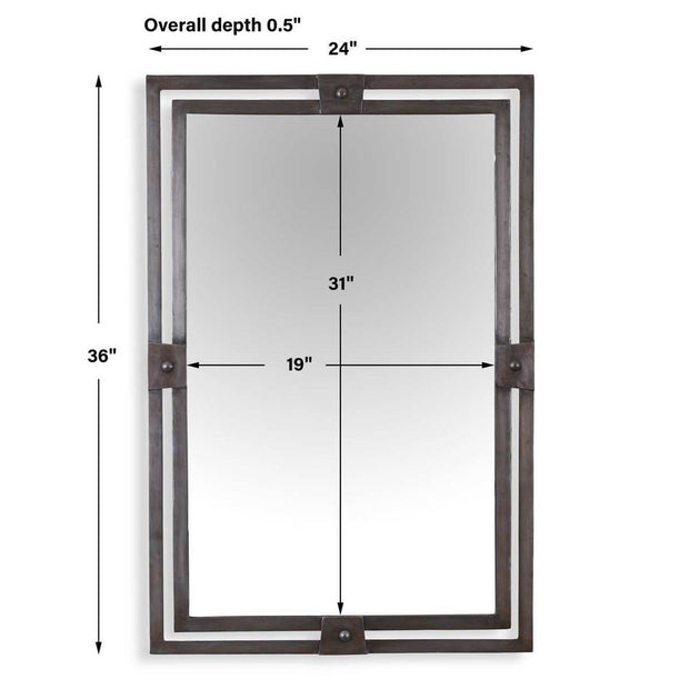 Casa Bella Living Dual Iron Framed Mirror
