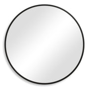 Casa Bella Living Modern Matte Black Round Mirror
