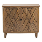 Crestview Collection Chippendale Brown Acacia Cabinet