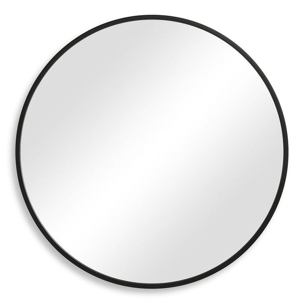 Casa Bella Living Modern Matte Black Round Mirror