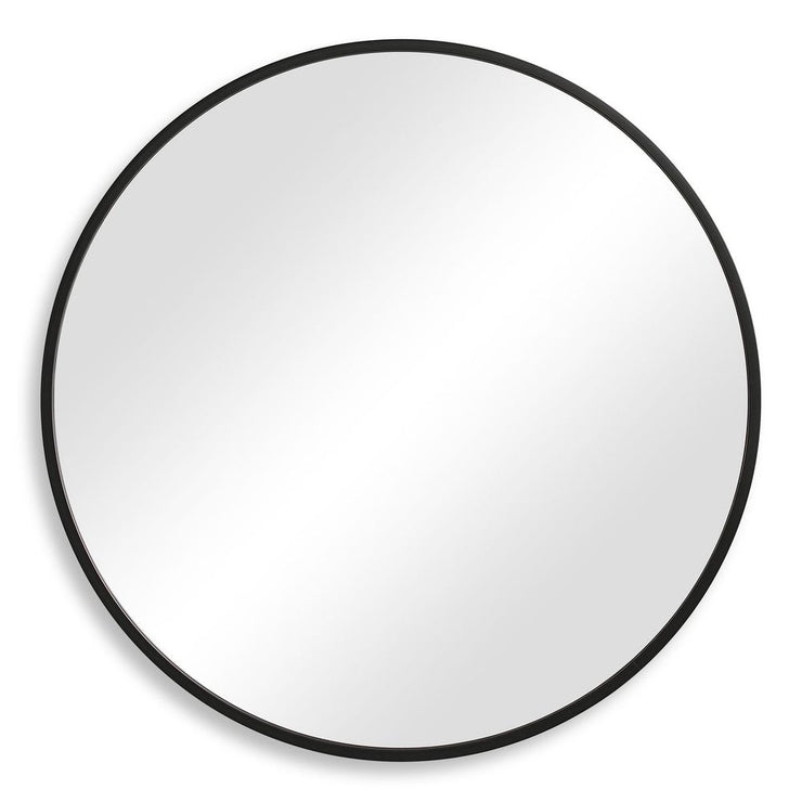 Casa Bella Living Modern Matte Black Round Mirror