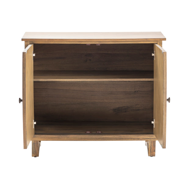 Crestview Collection Chippendale Brown Acacia Cabinet