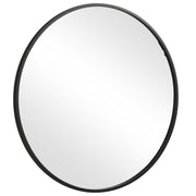 Casa Bella Living Modern Matte Black Round Mirror